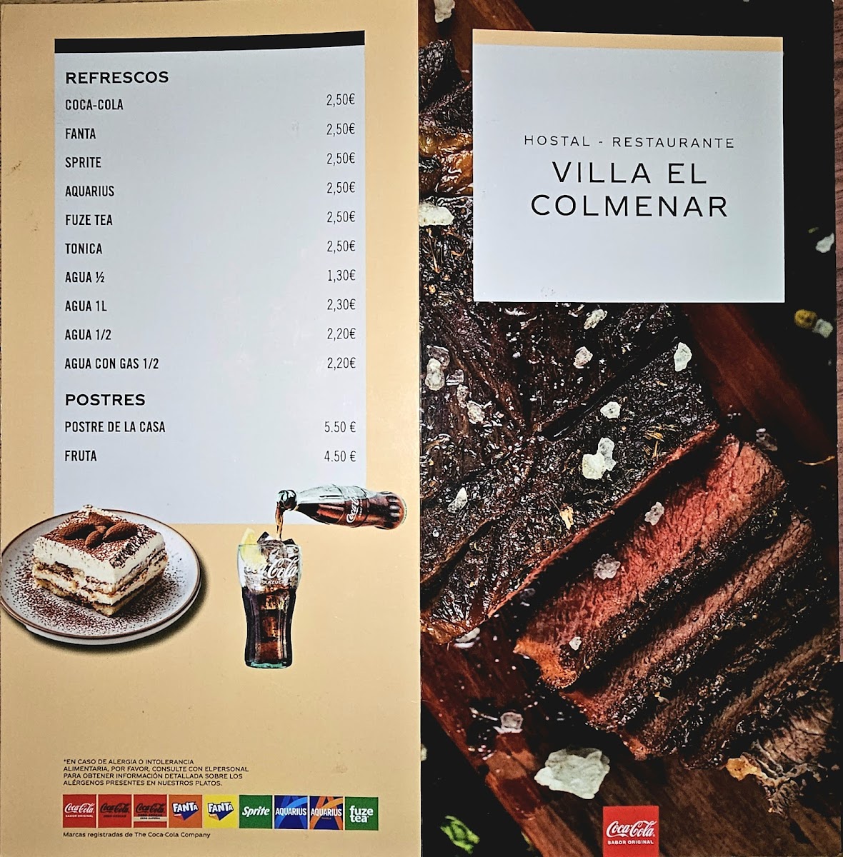 Menu Hostal Villa El Colmenar-5