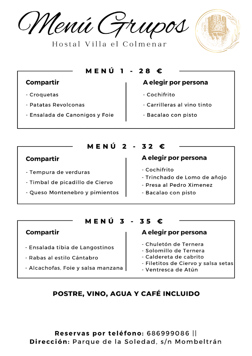 Menu Hostal Villa El Colmenar-9